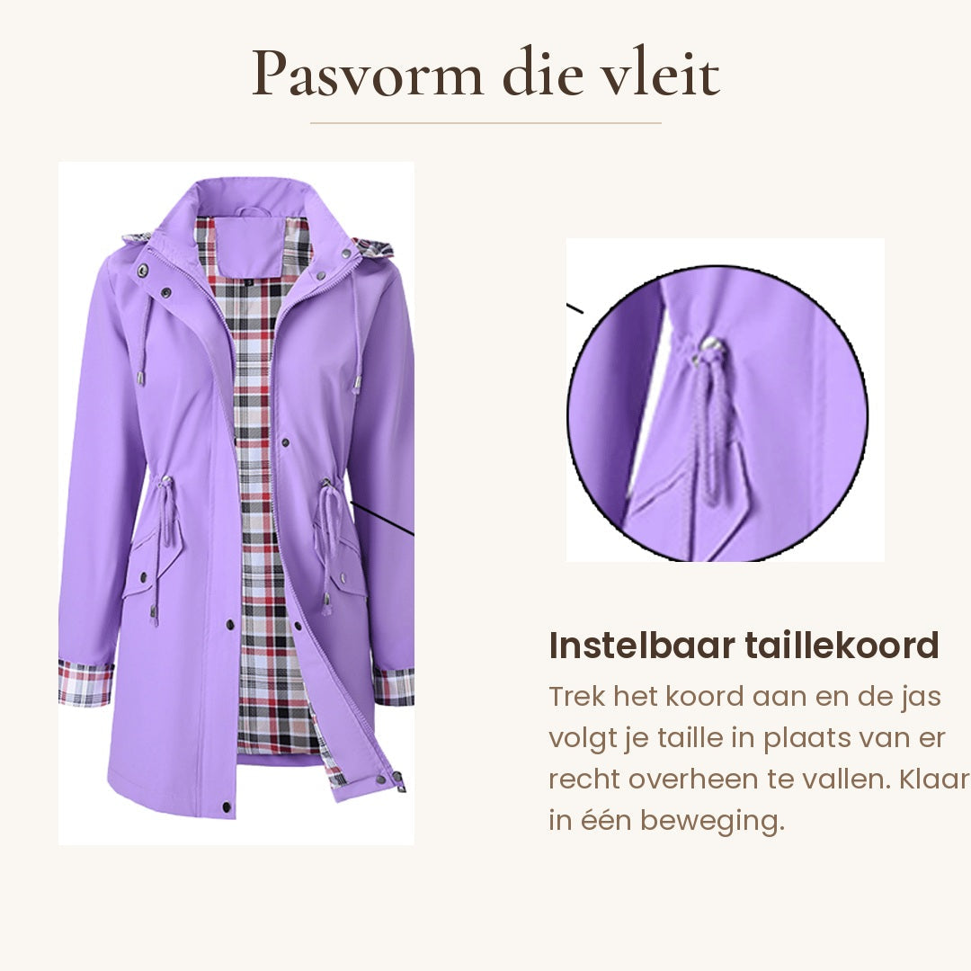 CARLOTTA | HOODED LONGLINE RAINCOAT