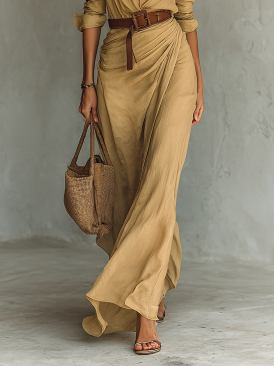 SIENNA | ELEGANT BELTED MAXI DRESS