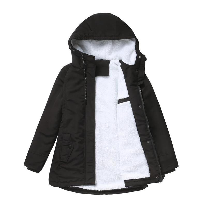 MAEVE | FLEECE-LINED HOODED PARKA COAT