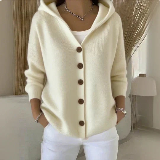 DARIENNE | HOODED KNIT CARDIGAN