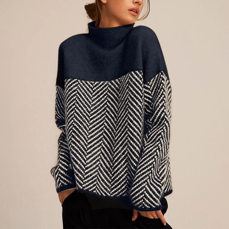 AMELIA | TRENDY SWEATER WITH HIGH NECK