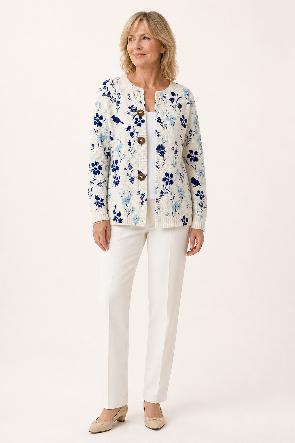 VYNORA | FLORAL BIRD CARDIGAN