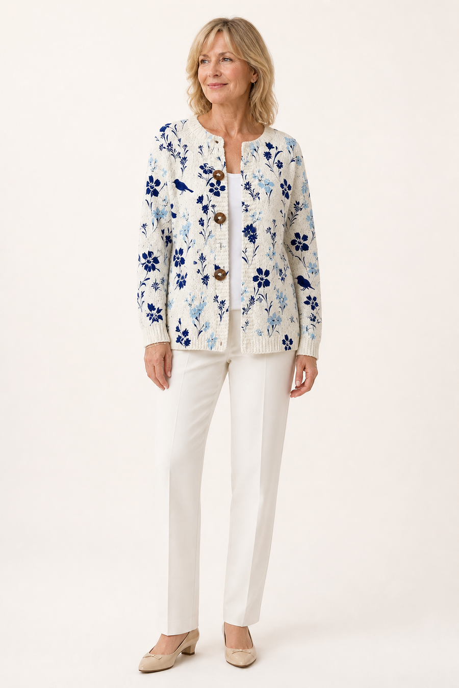 VYNORA | FLORAL BIRD CARDIGAN