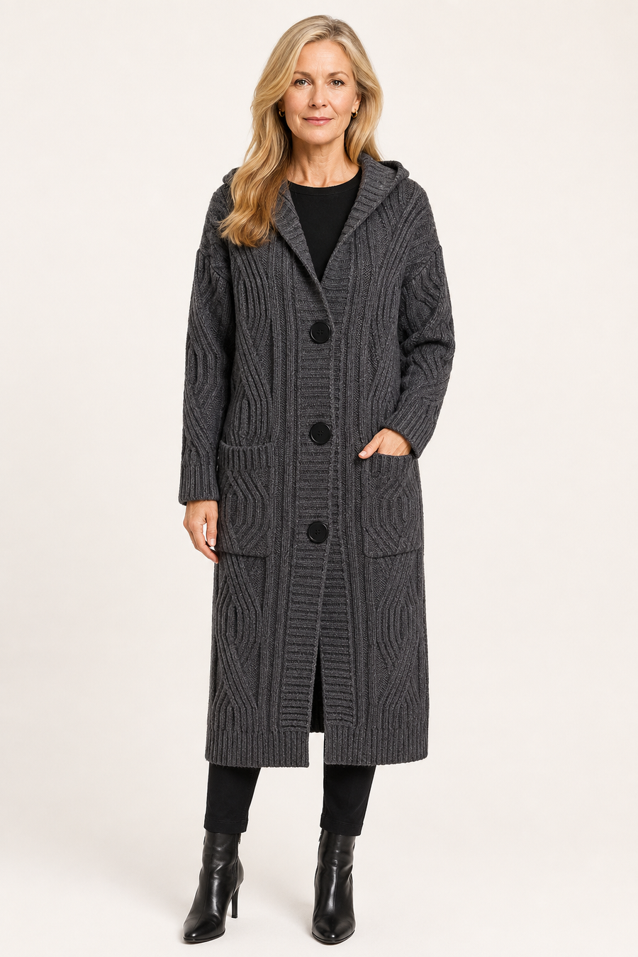 ANNE | OVER-THE-KNEE LOOSE KNITWEAR JACKET