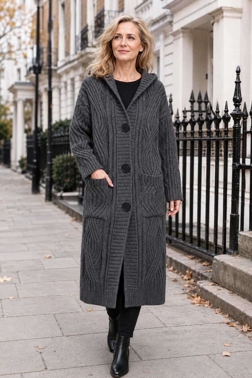 ANNE | OVER-THE-KNEE LOOSE KNITWEAR JACKET