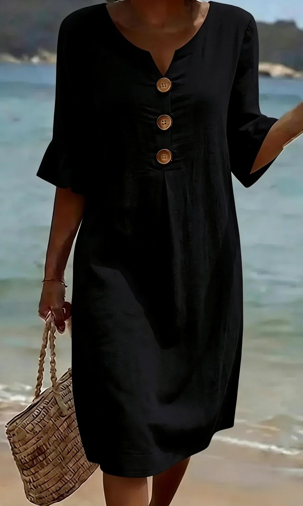RADMILA | TEXTURED LONG SLEEVE DRESS