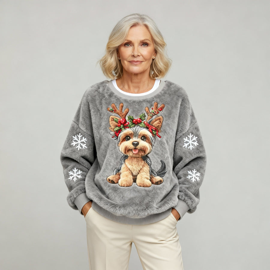 ROSIE | SOFT CHRISTMAS FLANNEL CASUAL JUMPER FOR DOGS FOR WOMEN