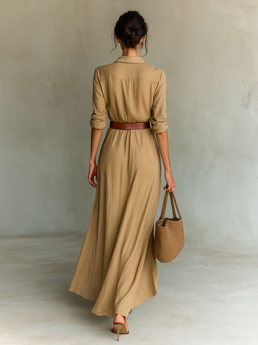 SIENNA | ELEGANT BELTED MAXI DRESS