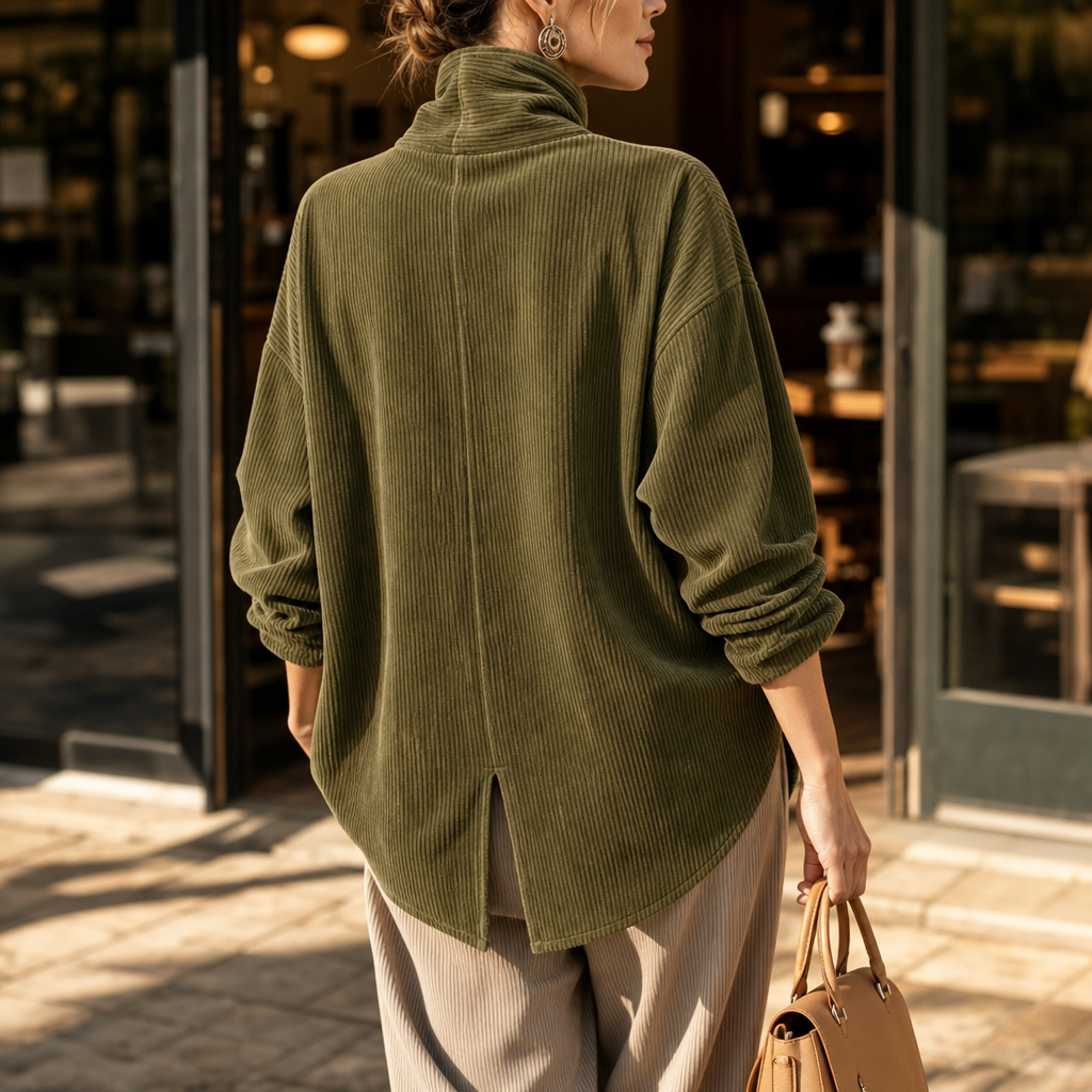 ELIZA | ASYMMETRIC CORDUROY TOP
