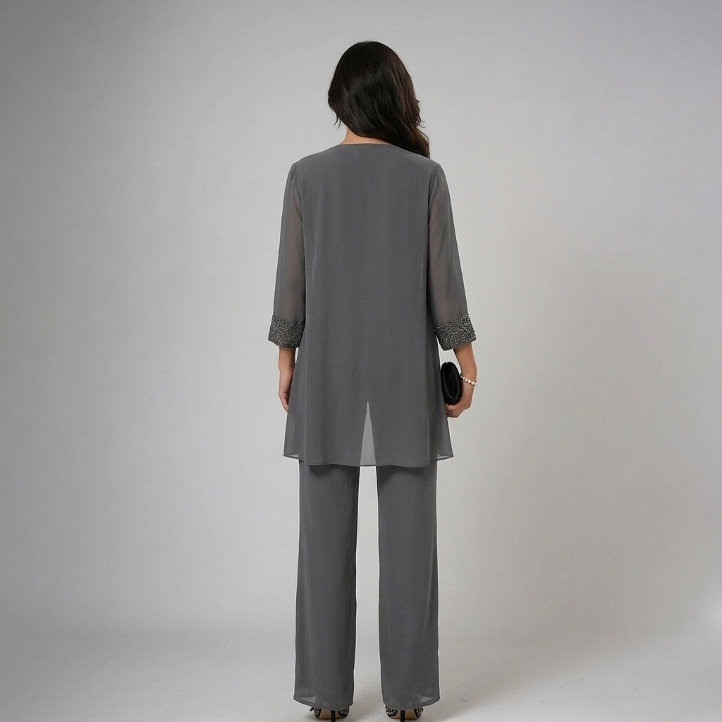 ELIZA | ELEGANT LACE THREE-PIECE TROUSER SET