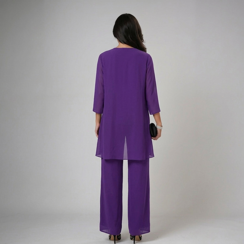 ELIZA | ELEGANT LACE THREE-PIECE TROUSER SET