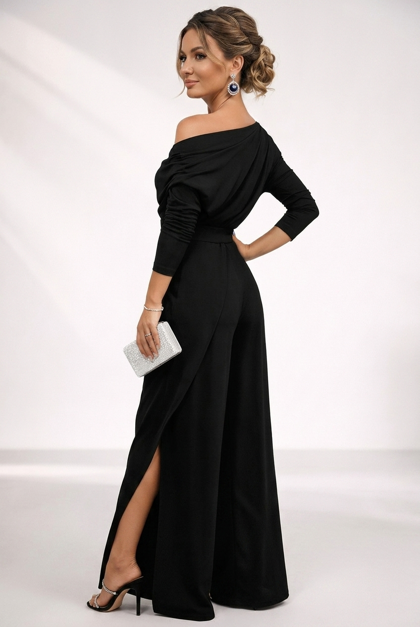 PAULA | ELEGANT ONE-SHOULDER WIDE-LEG JUMPSUIT