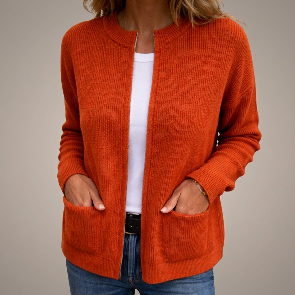 MAEVE | RIBBED OPEN FRONT CARDIGAN