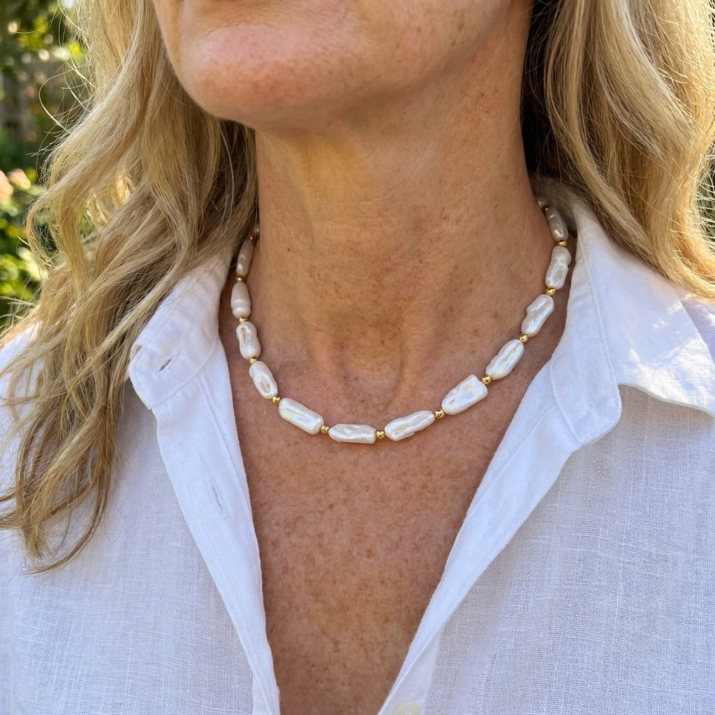 Bead Pearl Necklace