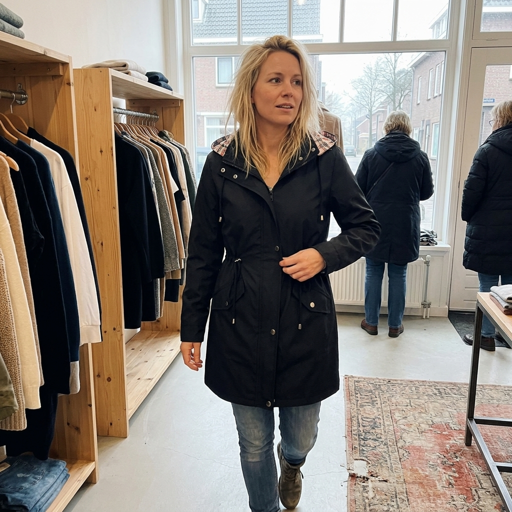 CARLOTTA | HOODED LONGLINE RAINCOAT