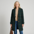 ELOISE | ELEGANT CHECKED LONG COAT
