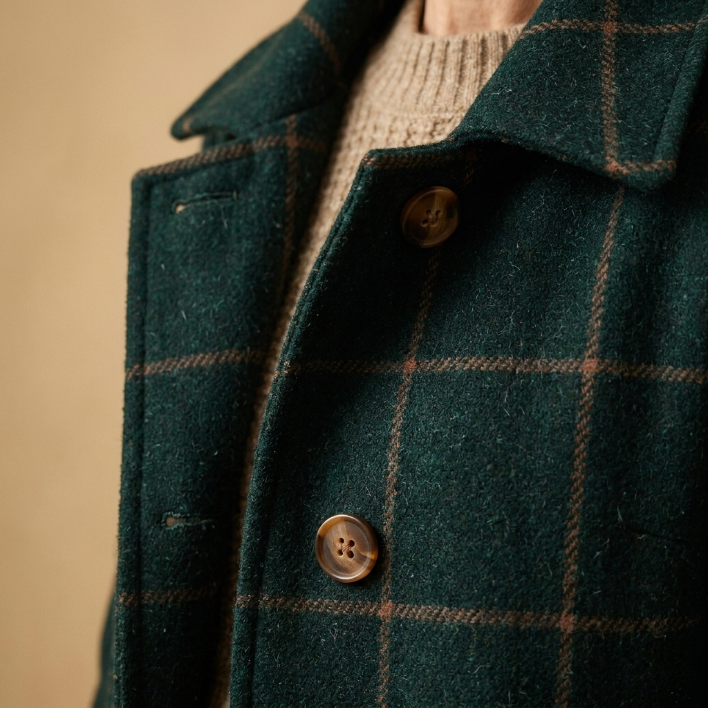 ELOISE | ELEGANT CHECKED LONG COAT