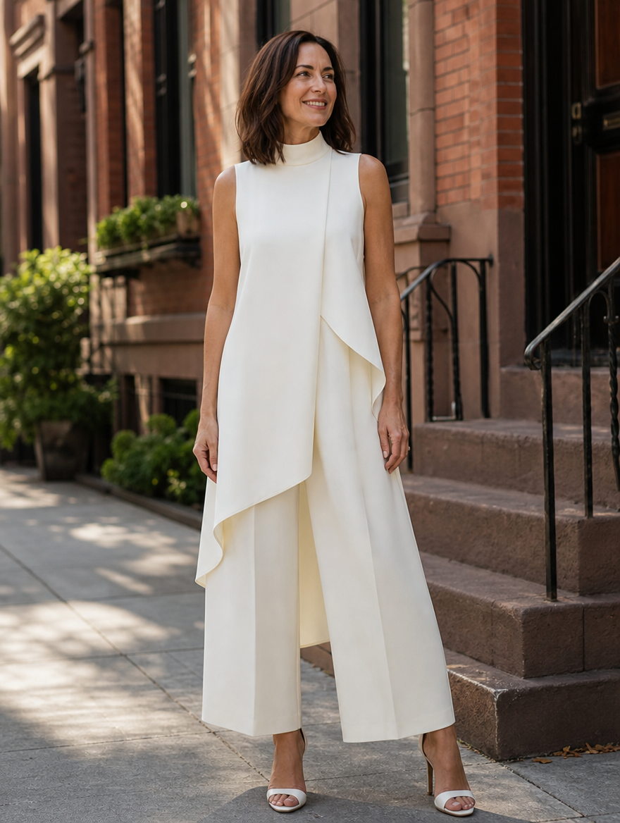 IMOGEN | ELEGANT HIGH-NECK WIDE-LEG JUMPSUIT