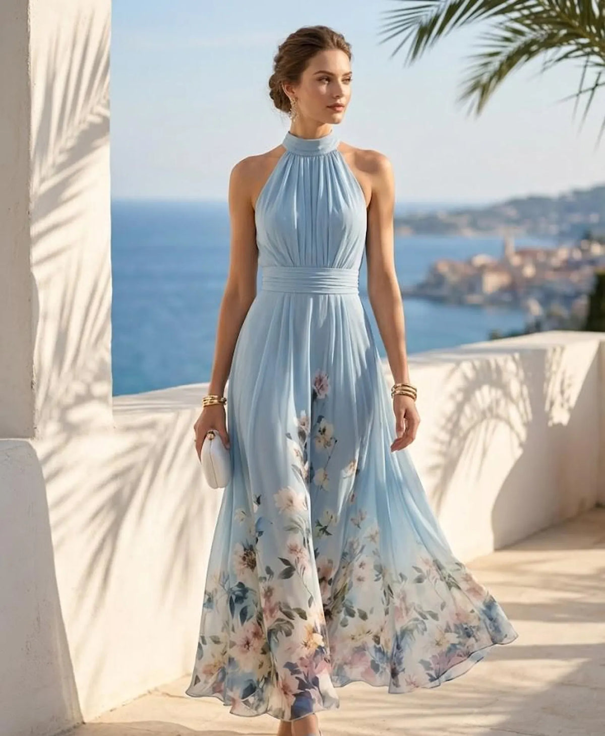 Kezia Halter Neck Maxi Dress