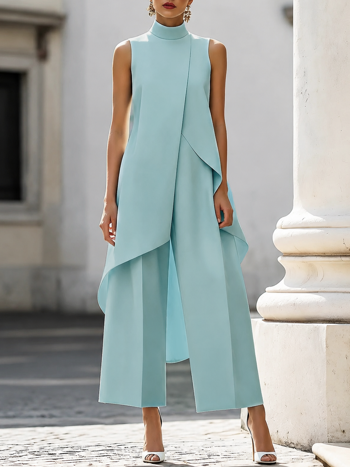 IMOGEN | ELEGANT HIGH-NECK WIDE-LEG JUMPSUIT