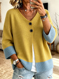 JENNIFER | COLOUR BLOCK KNITTED CARDIGAN