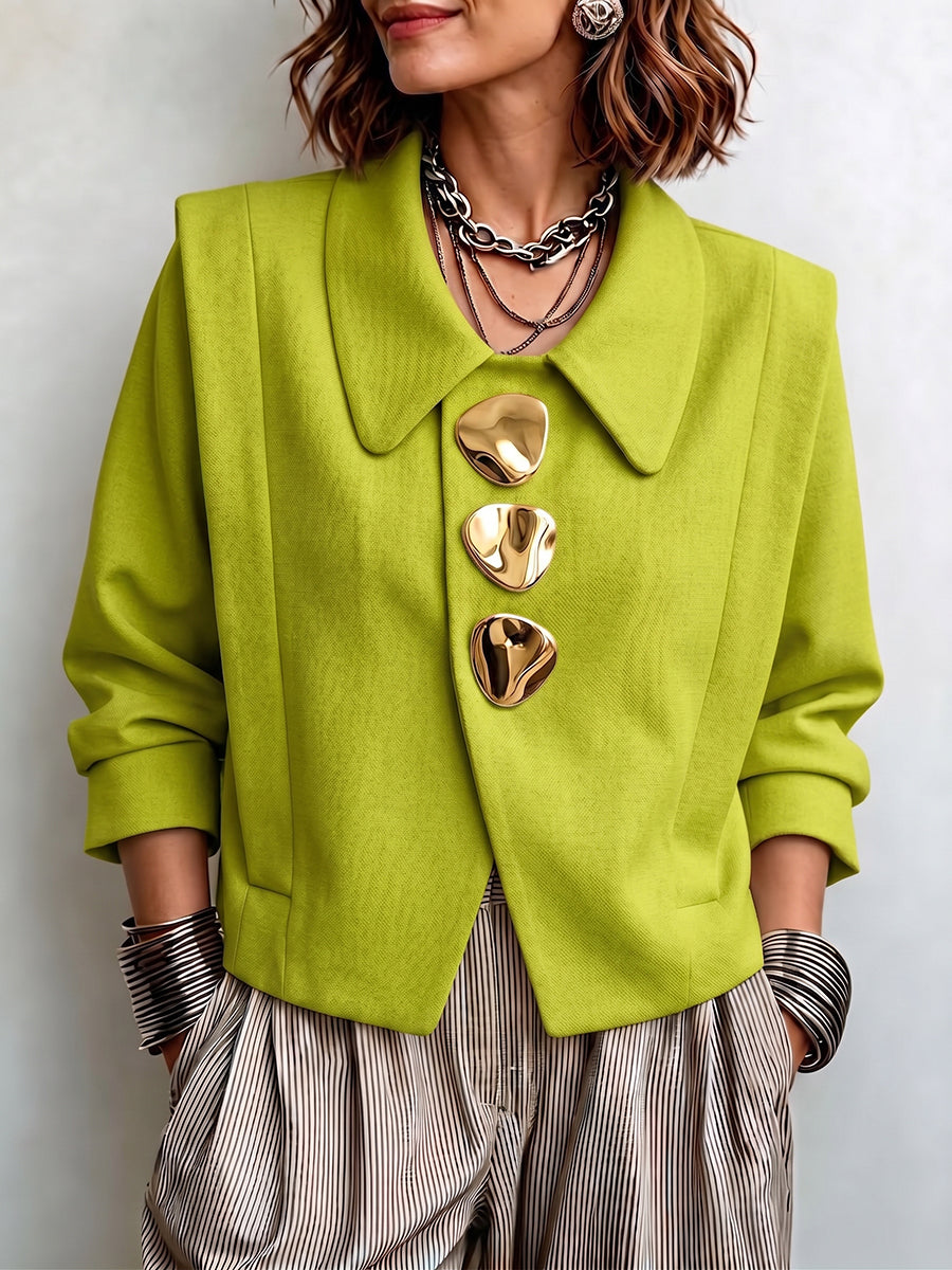 EVELYN | STATEMENT BUTTON JACKET
