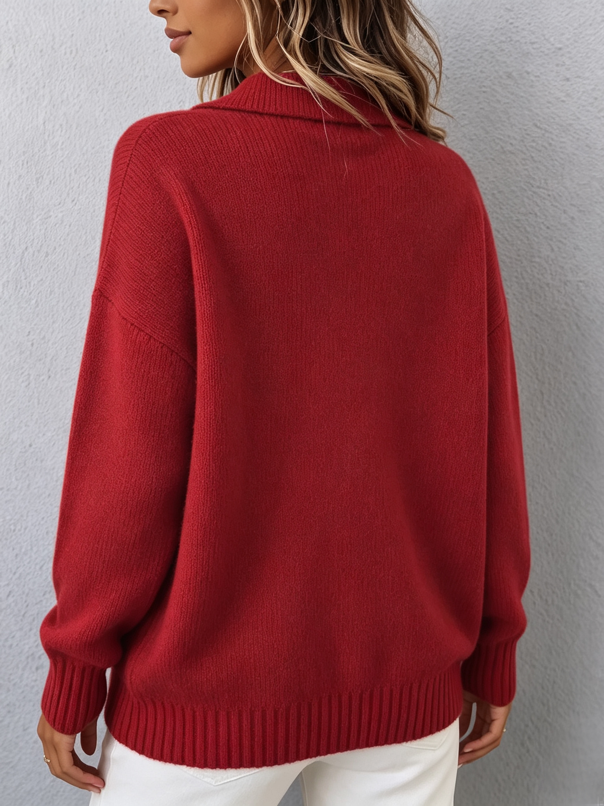 HEATHER | RELAXED COLLARED KNITTED JUMPER
