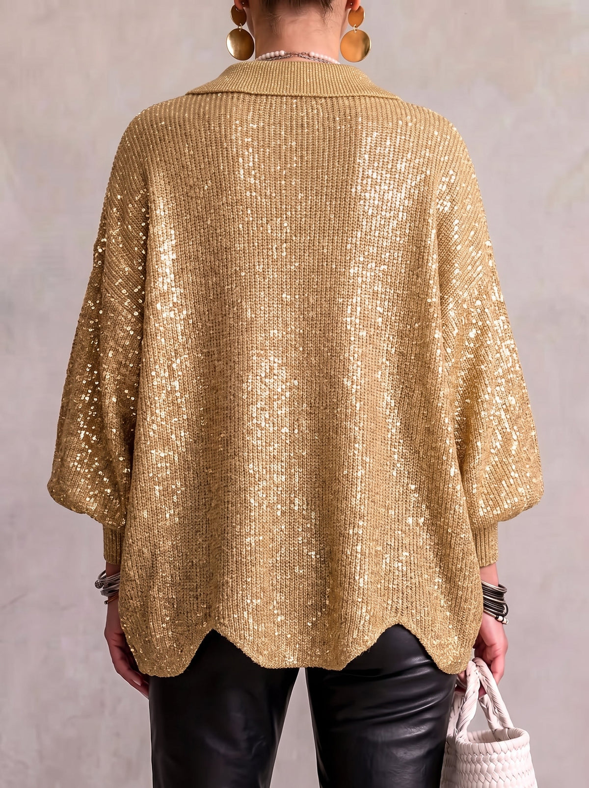 BEATRICE | ELEGANT OVERSIZED BUTTON CARDIGAN