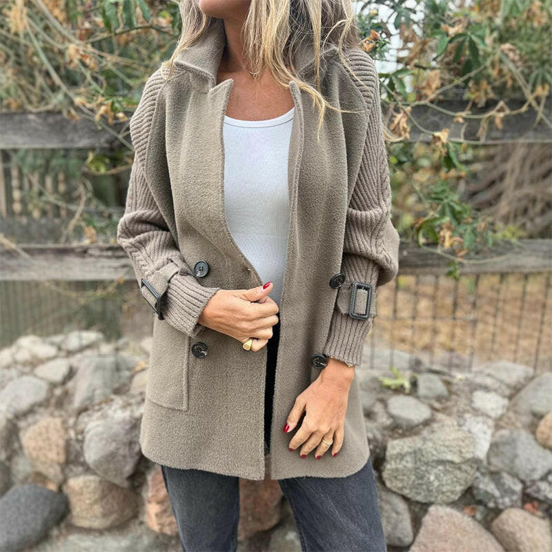 ANNABEL | SOFT KNITTED JACKET WITH RIBBED SLEEVES
