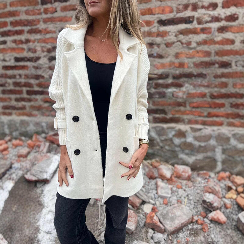 ANNABEL | SOFT KNITTED JACKET WITH RIBBED SLEEVES