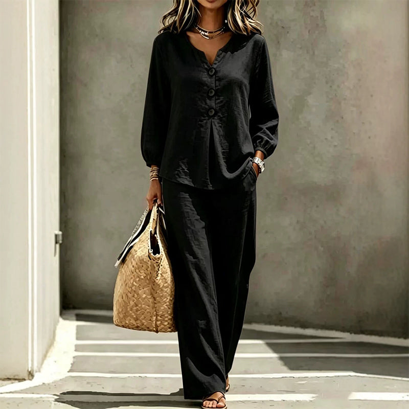 HARRIET | RELAXED BUTTON FRONT TWO PIECE SET