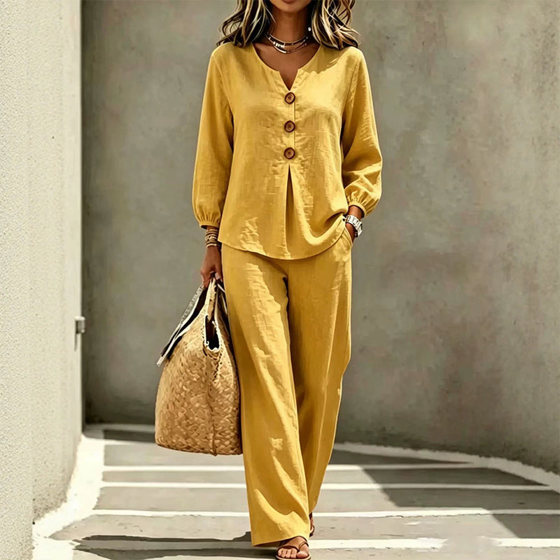 HARRIET | RELAXED BUTTON FRONT TWO PIECE SET