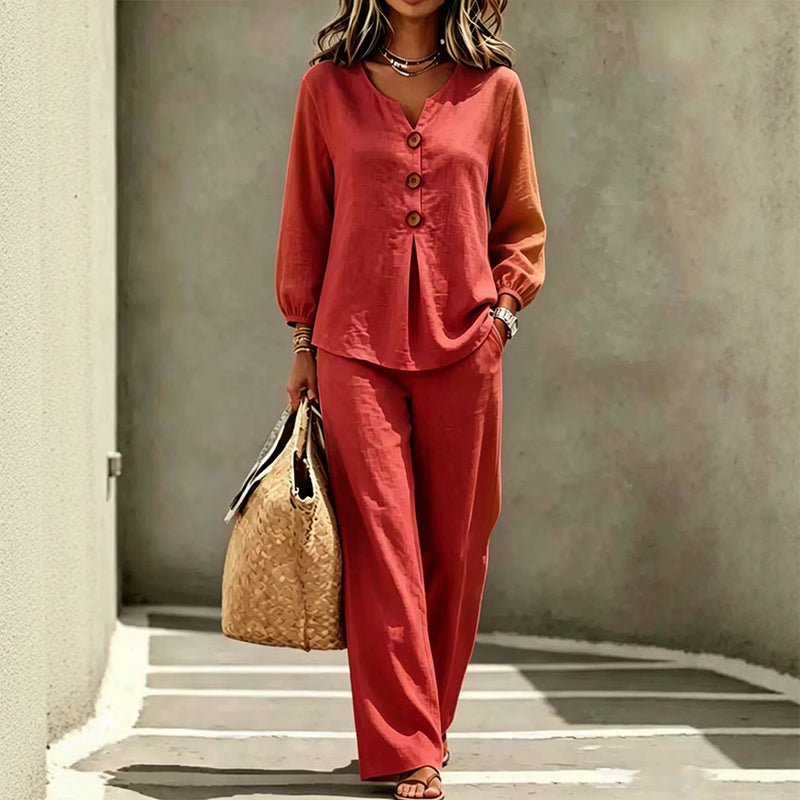 HARRIET | RELAXED BUTTON FRONT TWO PIECE SET