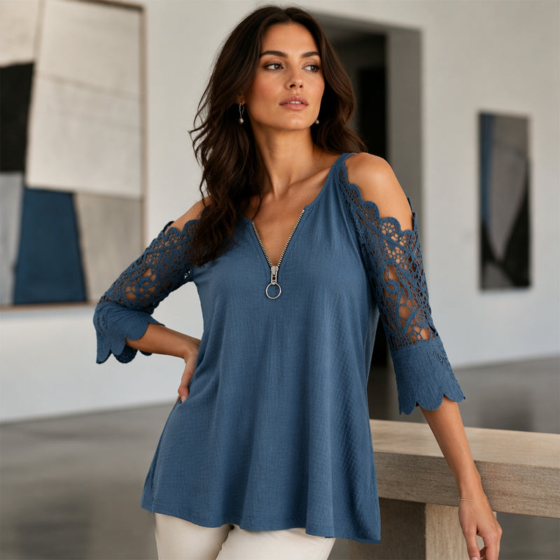 MAISIE | LACE COLD SHOULDER BLOUSE