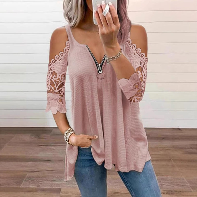 MAISIE | LACE COLD SHOULDER BLOUSE