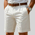Enzo | Luxury Pleated Summer Bermuda Shorts