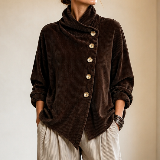ELIZA | ASYMMETRIC CORDUROY TOP