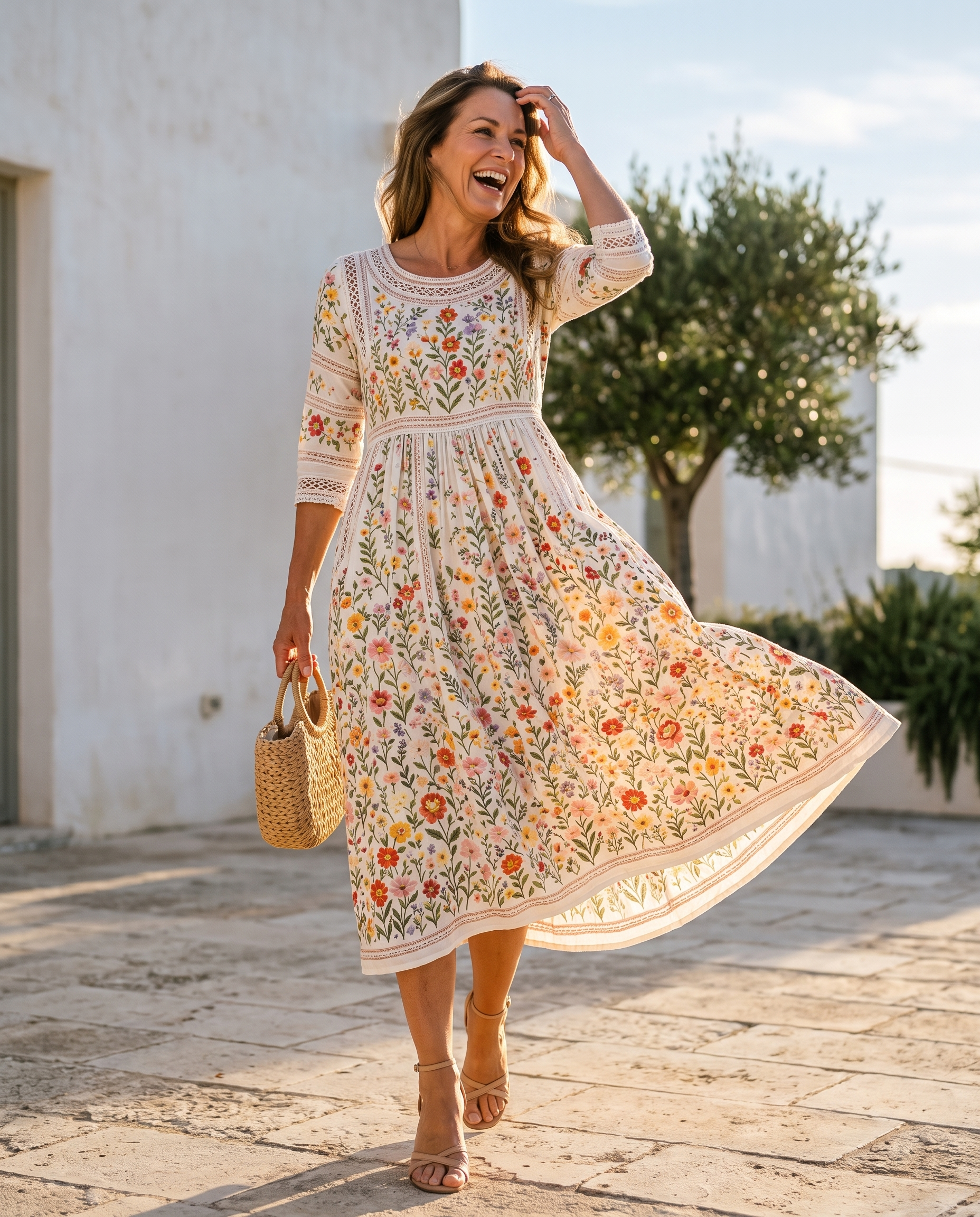 ELEANOR | Wildflower Meadow Charm Midi Dress