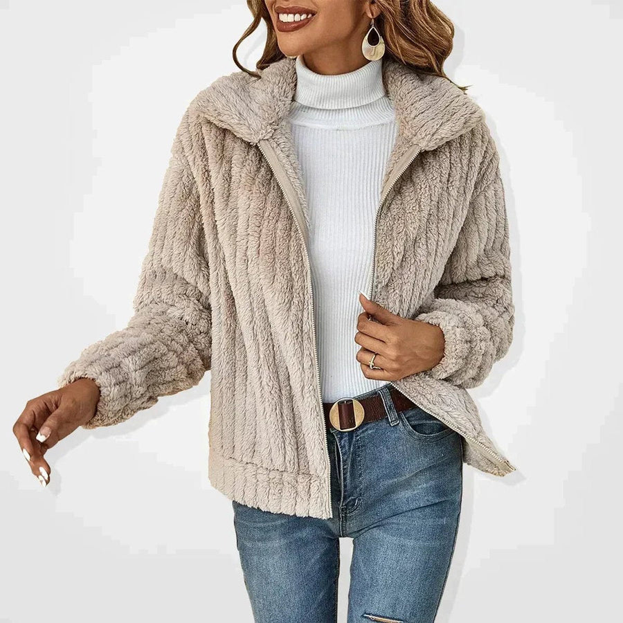 JOYCE | COSY TEXTURED ZIP JACKET